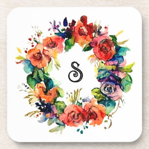 Watercolour Wreath  Coaster