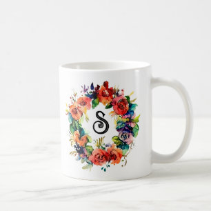 Watercolour Wreath  Coffee Mug
