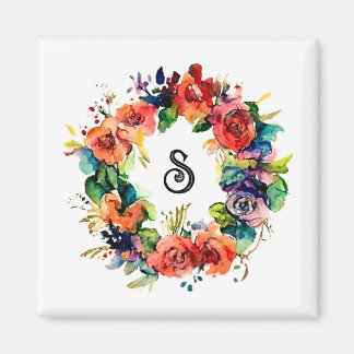 Watercolour Wreath Magnet