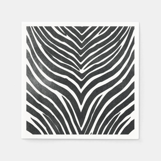 Watercolour Zebra Napkin (Front)