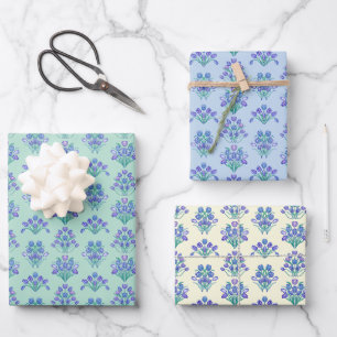 Watercoloured Purple Tulips Wrapping Paper Sheet