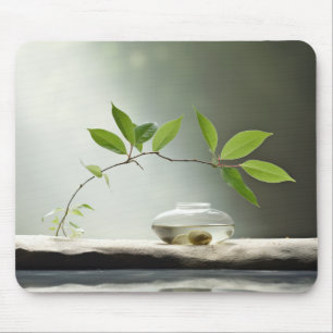 Waterdrop Plant Tranquil Peaceful Nature Mouse Mat