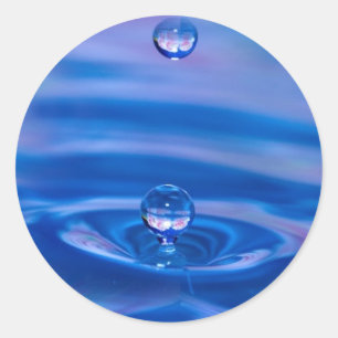 Waterdrops Classic Round Sticker