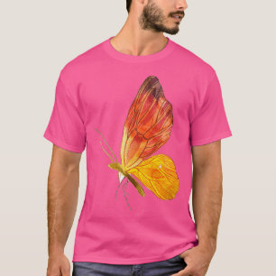 Watered and orange color blue butterfly T-Shirt