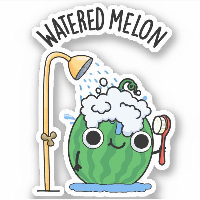 Watered Melon Funny Watermelon Pun  (Front)