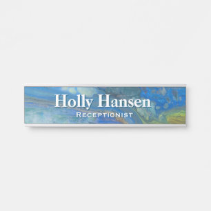Waterfall Acrylic Flow Art Desk Nameplate