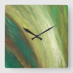 Waterfall Acrylic Painting Wall Clock