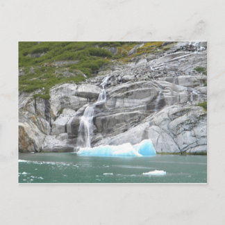 Waterfall and Iceberg Alaska Inside Passage Postcard