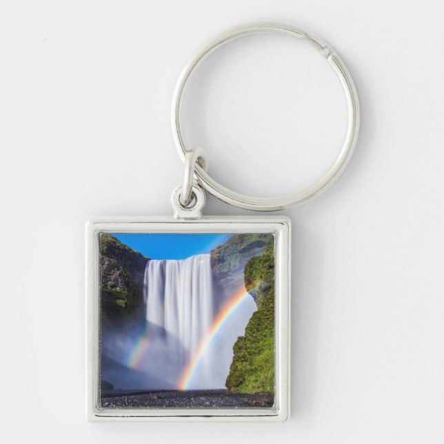 Waterfall and rainbow key ring (Front)