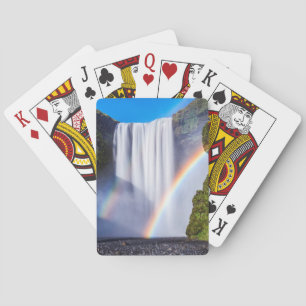 Waterfall and rainbow playing cards