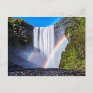 Waterfall and rainbow postcard
