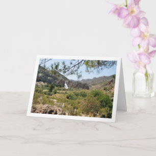 Waterfall at Domeño Viejo, Valencia, Spain Card