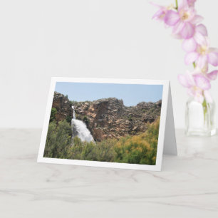 Waterfall at Domeño Viejo, Valencia, Spain Card