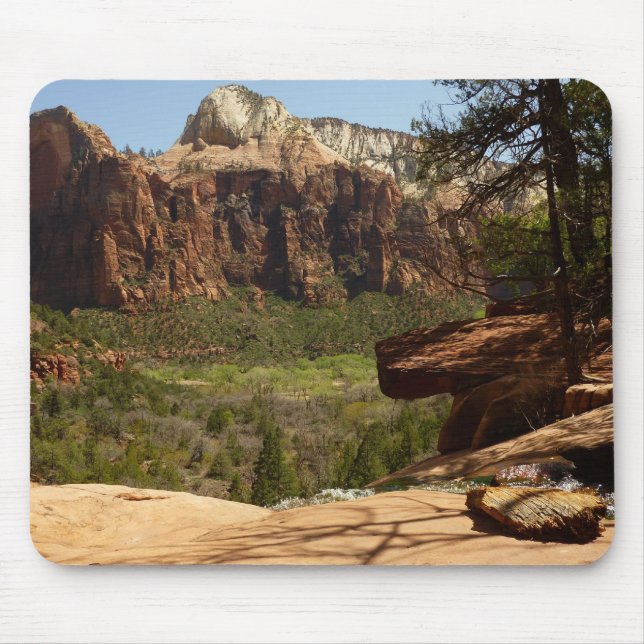 Waterfall at Emerald Pools in Zion National Park Mouse Mat (Front)