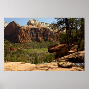 Waterfall at Emerald Pools in Zion National Park Poster