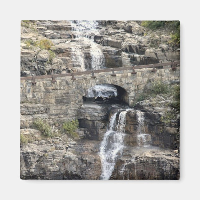 Waterfall at Glacier National Park Magnet (Front)