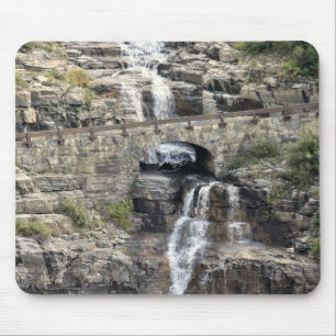 Waterfall at Glacier National Park Mouse Mat