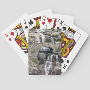 Waterfall at Glacier National Park Playing Cards