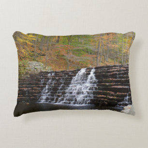 Waterfall at Laurel Hill State Park I Decorative Cushion