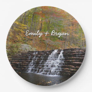 Waterfall at Laurel Hill State Park I Paper Plate