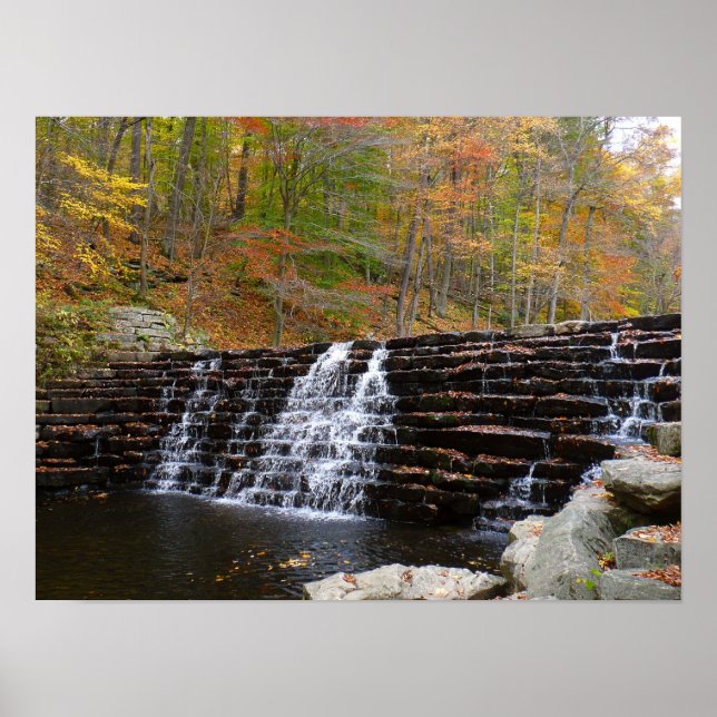 Waterfall at Laurel Hill State Park I Poster (Front)