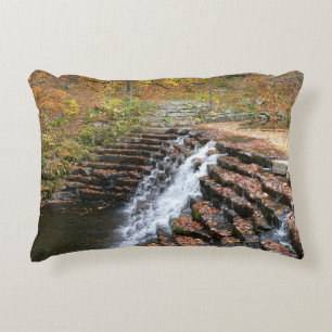 Waterfall at Laurel Hill State Park II Decorative Cushion