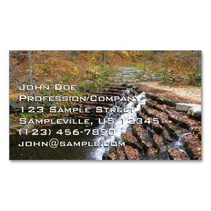Waterfall at Laurel Hill State Park II Magnetic Business Card