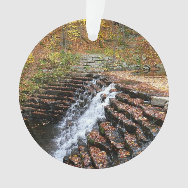 Waterfall at Laurel Hill State Park II Ornament (Front)