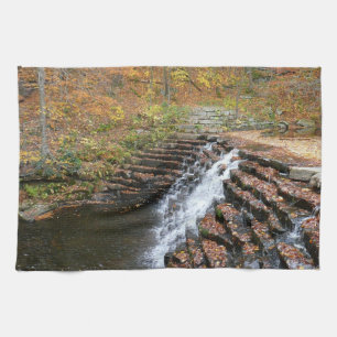 Waterfall at Laurel Hill State Park II Tea Towel