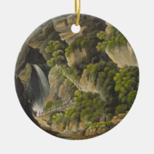 Waterfall at Shanklin, from 'The Isle of Wight Ill Ceramic Tree Decoration