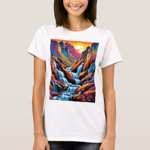 Waterfall at sunrise 1 T-Shirt
