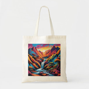 Waterfall at sunrise 3 tote bag