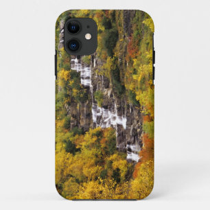 Waterfall below Mt Cannon in Glacier National iPhone 11 Case