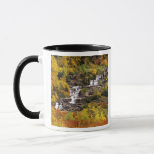 Waterfall below Mt Cannon in Glacier National Mug