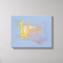 Waterfall Blue/Grey Canvas Print