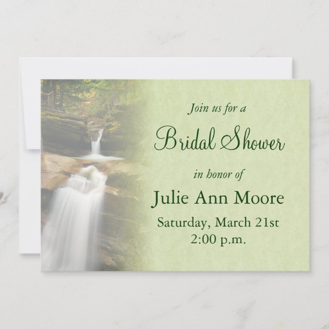 Waterfall Bridal Shower Invitation (Front)