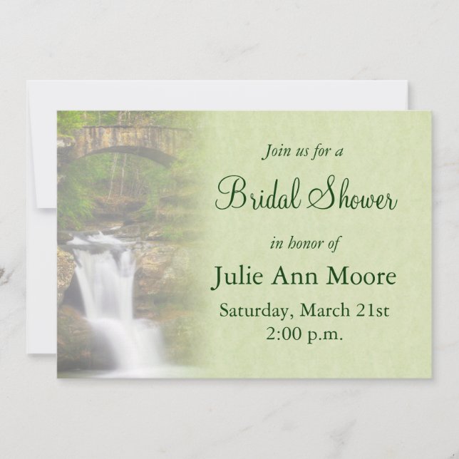 Waterfall Bridal Shower Invitation (Front)