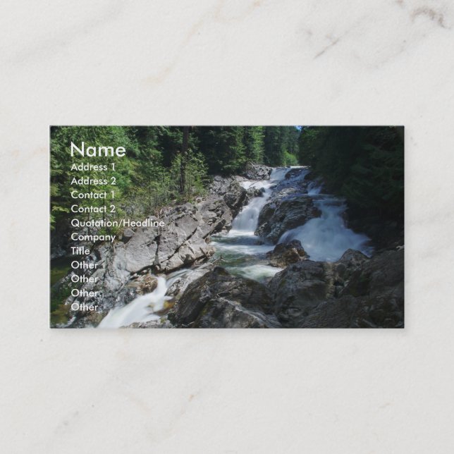 Waterfall business card (Front)