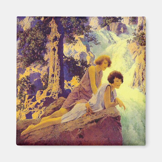 Waterfall - by Maxfield Parrish Magnet (Front)
