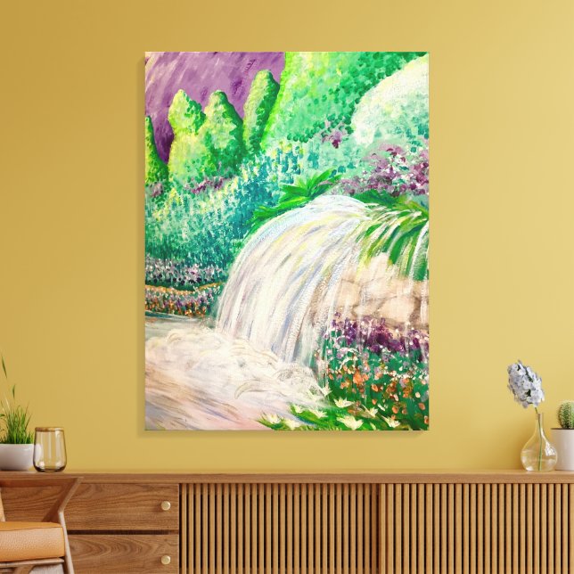 Waterfall Canvas Print (Insitu(LivingRoom))