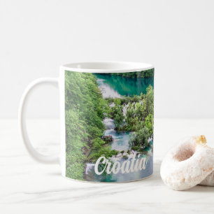 Waterfall cascade in Plitvice Lakes Park, Croatia Coffee Mug