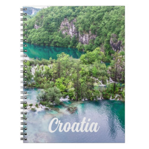Waterfall cascade in Plitvice Lakes Park, Croatia Notebook