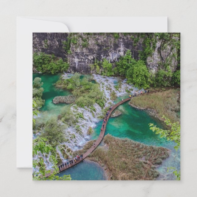 Waterfall cascade of Plitvice lakes park (Front)