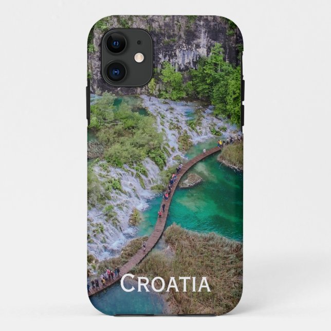 Waterfall cascade of Plitvice lakes park Case-Mate iPhone Case (Back)