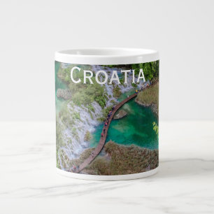 Waterfall cascade of Plitvice lakes park Large Cof Large Coffee Mug