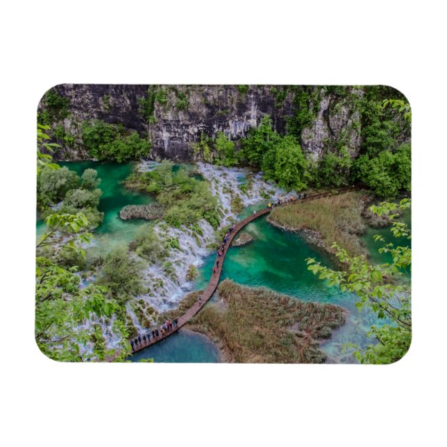 Waterfall cascade of Plitvice lakes park Magnet (Horizontal)