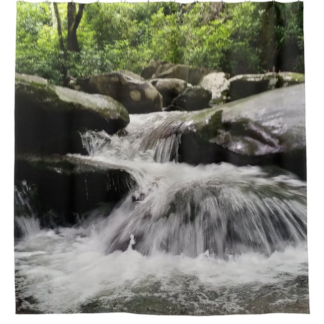 Waterfall Cascades Great Smoky Mountains Shower Curtain (Front)
