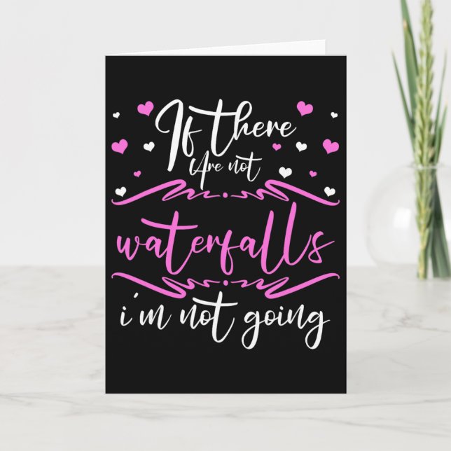 Waterfall Chasing Trekking Hiker Waterfall Lover H Card (Front)