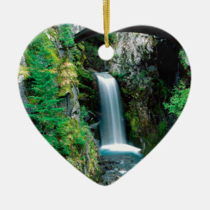 Waterfall Christine Mount Rainier Ceramic Tree Decoration