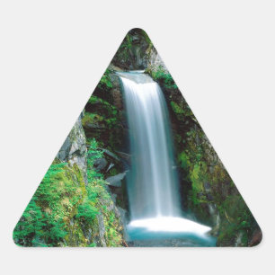 Waterfall Christine Mount Rainier Triangle Sticker